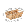 Rustic Storage Basket made of Woven Natural Material Green Beige | High & Bury
