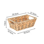 Rustic Storage Basket made of Woven Natural Material Green Beige | High & Bury