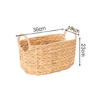 Rustic Storage Basket made of Woven Natural Material Green Beige | High & Bury