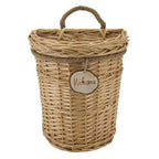 Rustic Storage Basket made of Woven Natural Material Green Beige | High & Bury