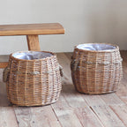 Rustic Storage Basket with Hemp Handles | High & Bury