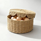 Rustic Storage Basket with Lid | High & Bury