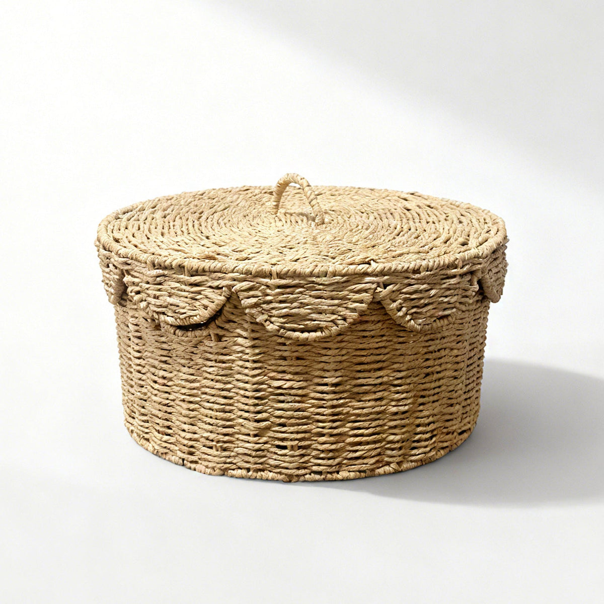 Rustic Storage Basket with Lid | High & Bury