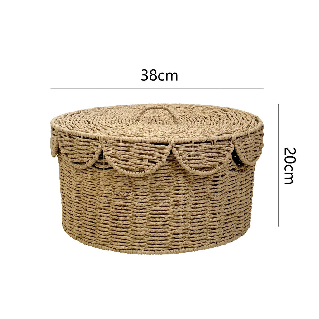 Rustic Storage Basket with Lid | High & Bury