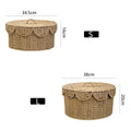 Rustic Storage Basket with Lid | High & Bury