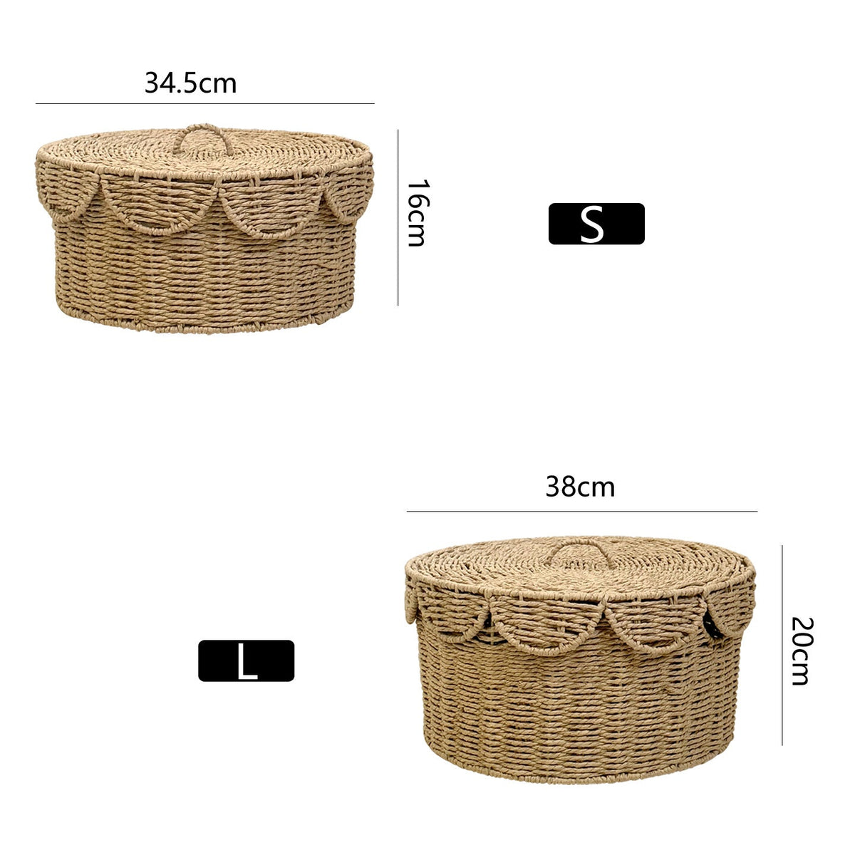 Rustic Storage Basket with Lid | High & Bury