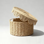 Rustic Storage Basket with Lid | High & Bury