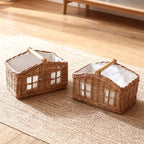 Rustic Storage Basket with Linen Lining | High & Bury