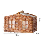Rustic Storage Basket with Linen Lining | High & Bury