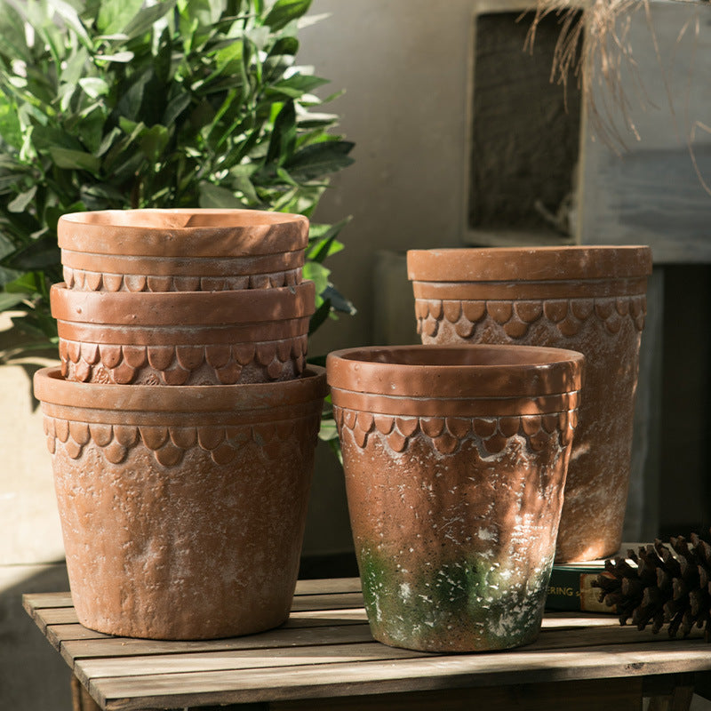 Rustic Terracotta Plant Pot | High & Bury