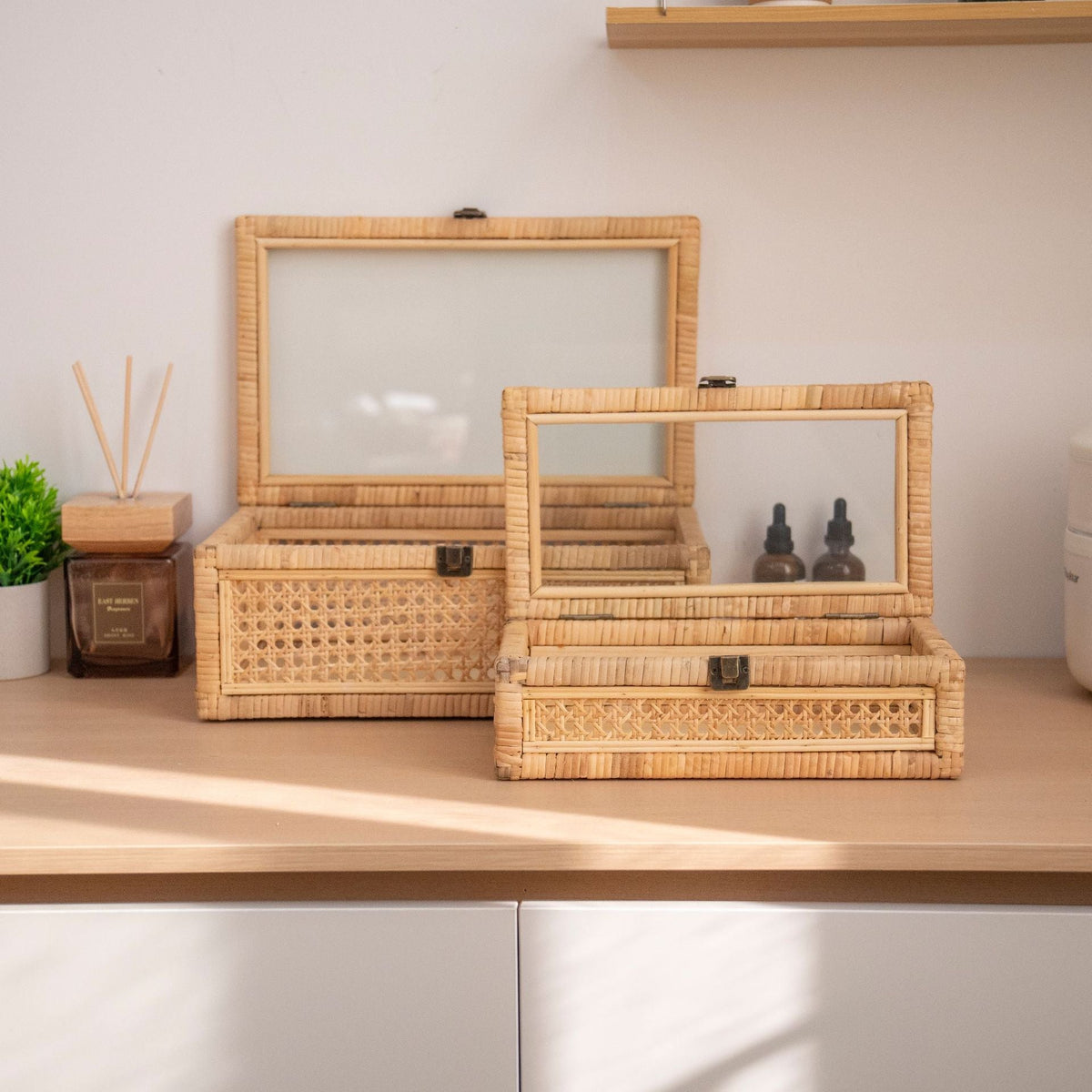 Rustic Toy Basket with Checked Pattern | High & Bury