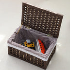Rustic Toy Basket with Checked Pattern | High & Bury