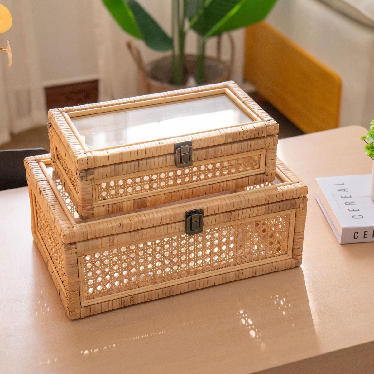 Rustic Toy Basket with Checked Pattern | High & Bury