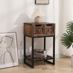 Rustic Wooden Console Table with Storage | High & Bury