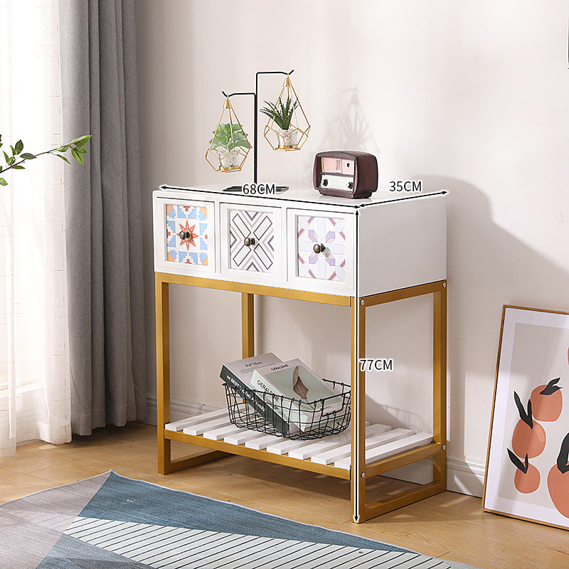Rustic Wooden Console Table with Storage | High & Bury