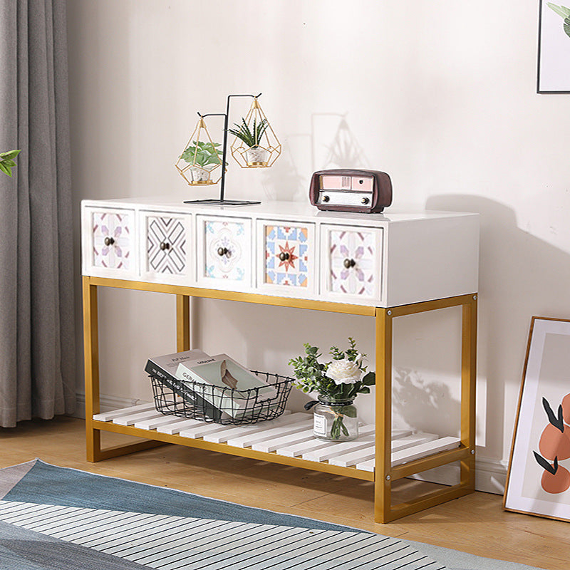 Rustic Wooden Console Table with Storage | High & Bury