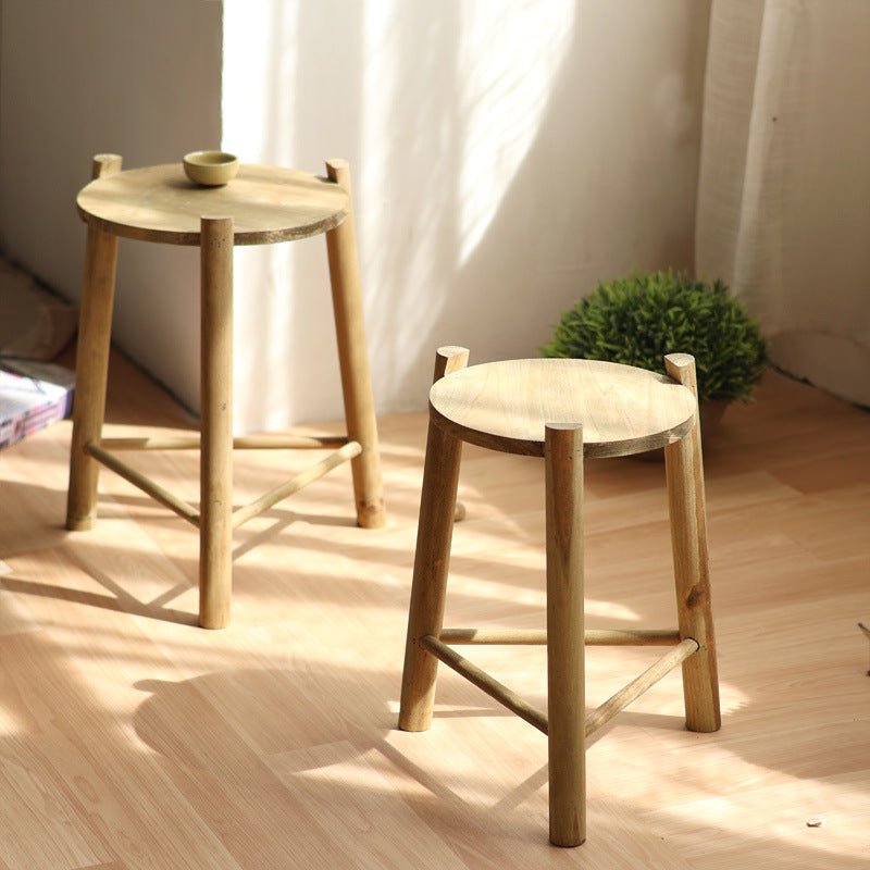 Rustic Wooden Stool | High & Bury