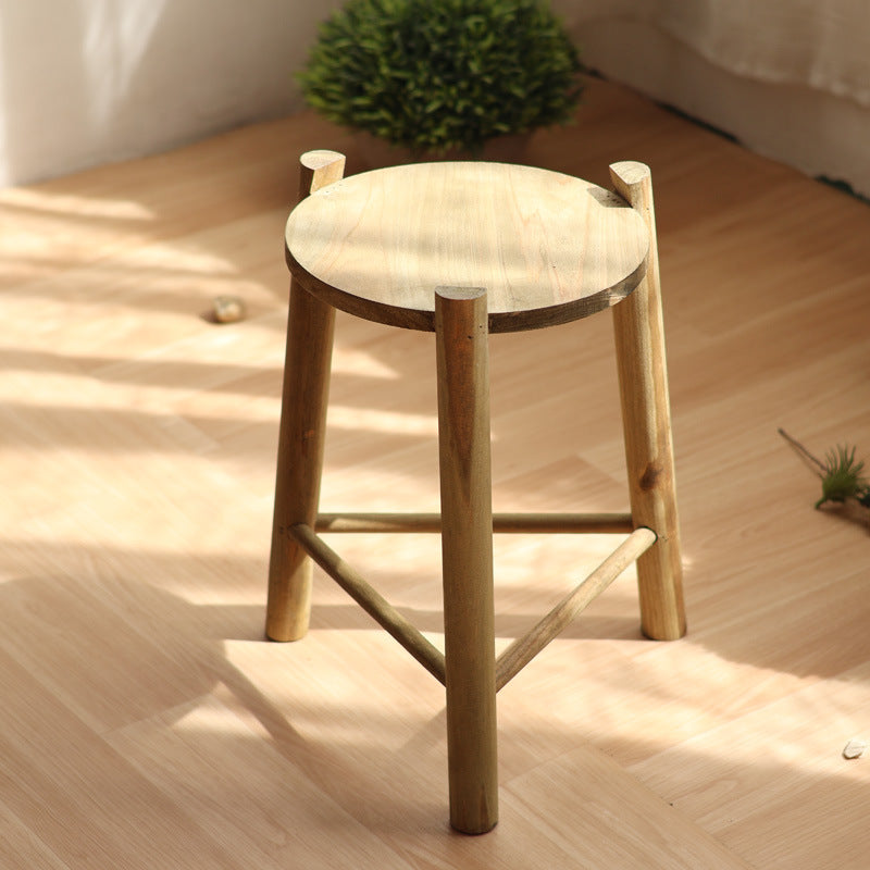 Rustic Wooden Stool | High & Bury