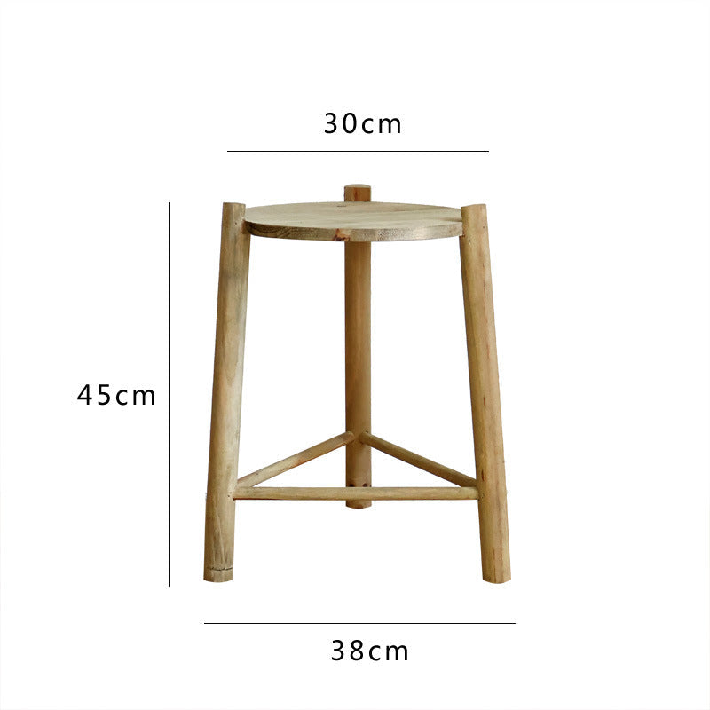 Rustic Wooden Stool | High & Bury