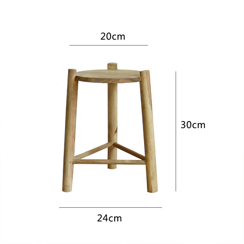 Rustic Wooden Stool | High & Bury