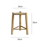 Rustic Wooden Stool | High & Bury