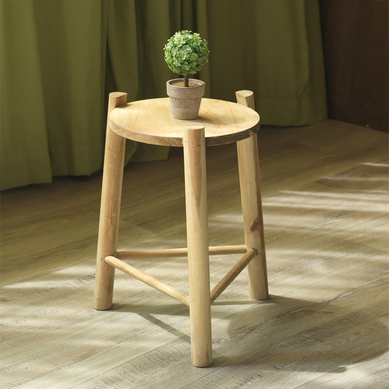 Rustic Wooden Stool | High & Bury