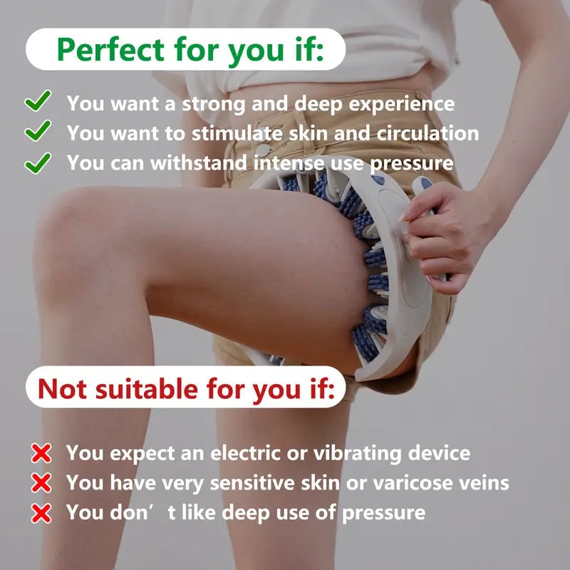 Sakerplus Manual Massage Roller with Adjustable Opening and Removable Handle, view 3