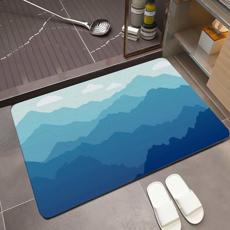 Scenic Mountain Landscape Bath Mat | High & Bury