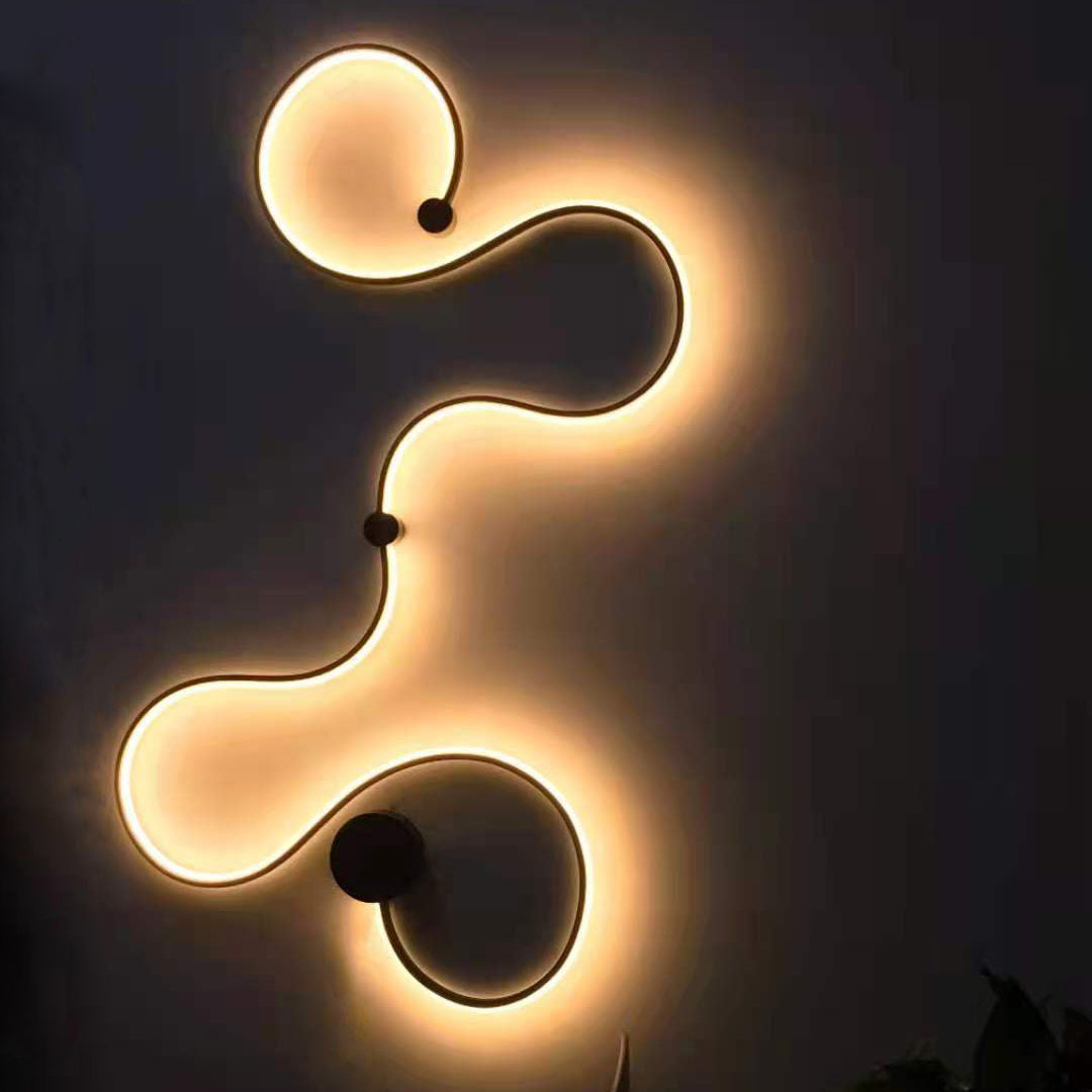 Sculptural LED Wave Wall Lamp | High & Bury