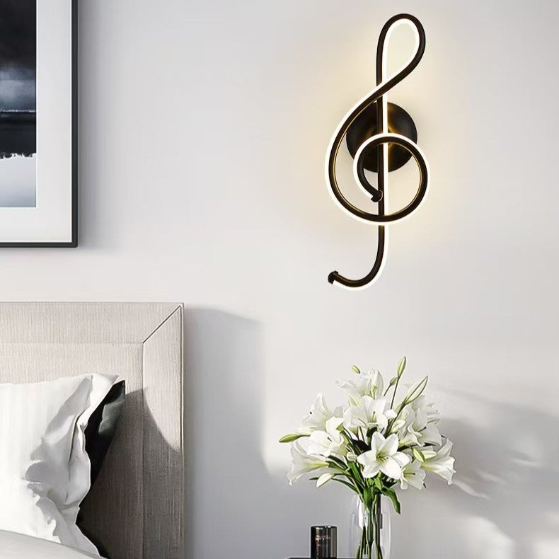 Sculptural Violin Key LED Ambient Wall Light | High & Bury