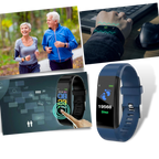 Senior Smartwatch with 2.4 cm LED Screen and Silicone Strap, view 2
