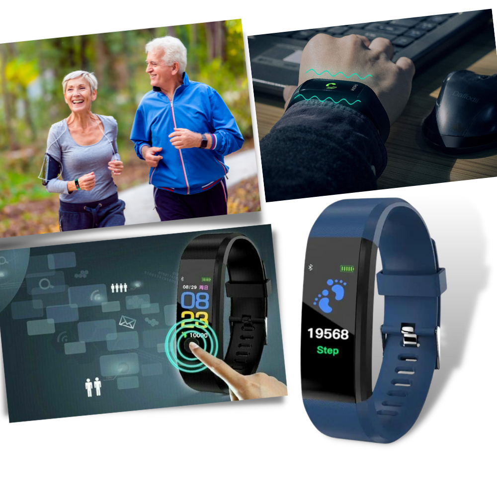 Senior Smartwatch with 2.4 cm LED Screen and Silicone Strap, view 2