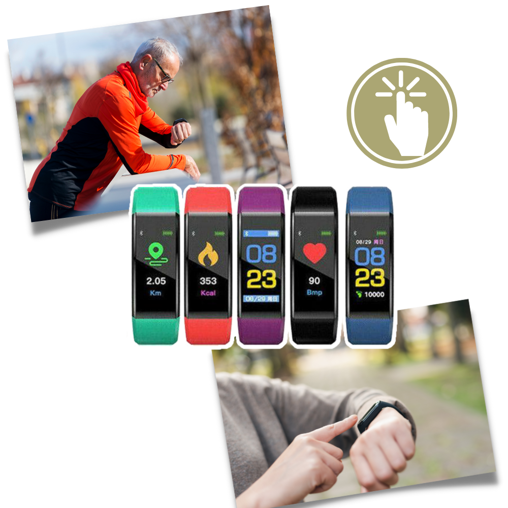 Senior Smartwatch with 2.4 cm LED Screen and Silicone Strap, view 4