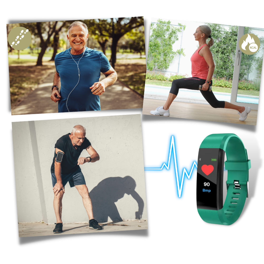 Senior Smartwatch with 2.4 cm LED Screen and Silicone Strap, view 5
