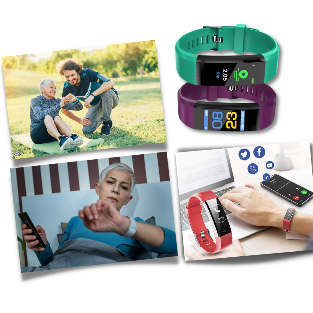 Senior Smartwatch with 2.4 cm LED Screen and Silicone Strap, view 7