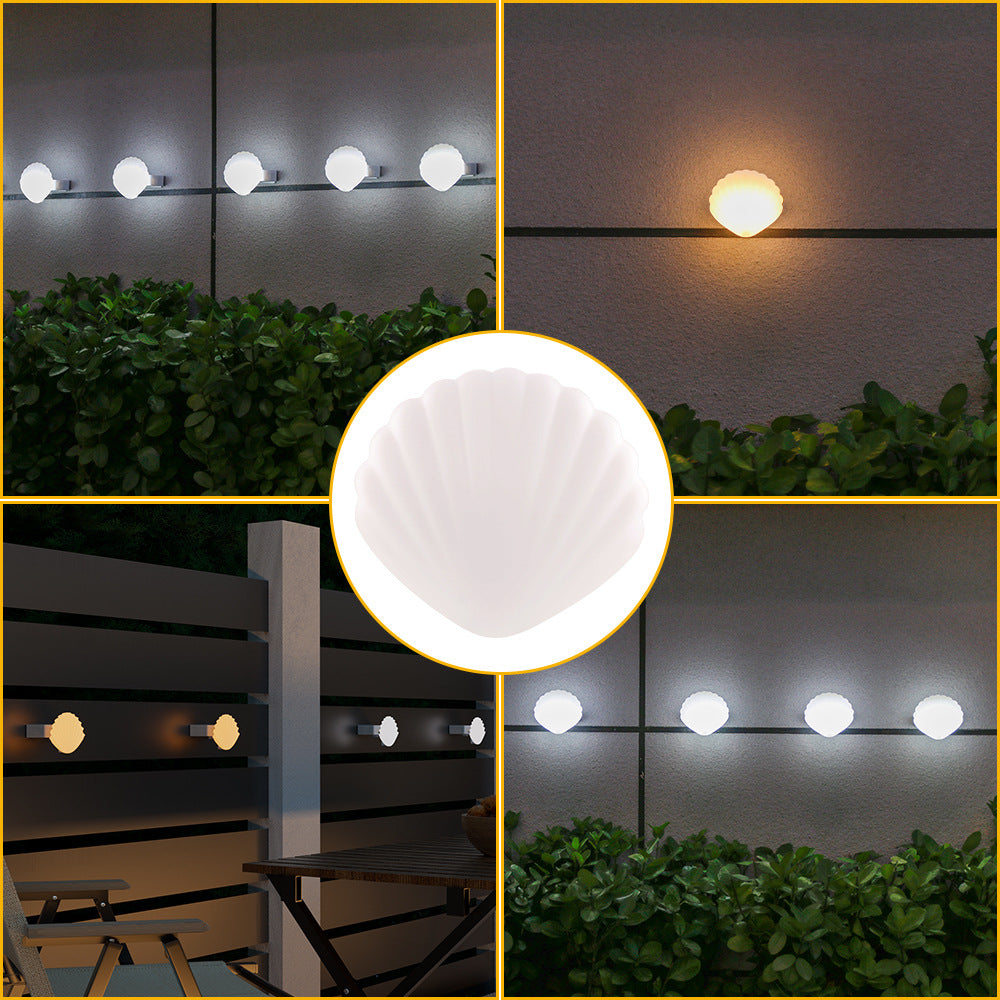 Shell-Shaped Compact Outdoor LED Wall Lamp | High & Bury