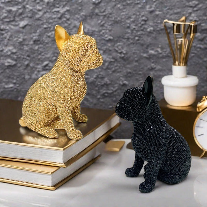 Shiny Bulldog Sculpture | High & Bury