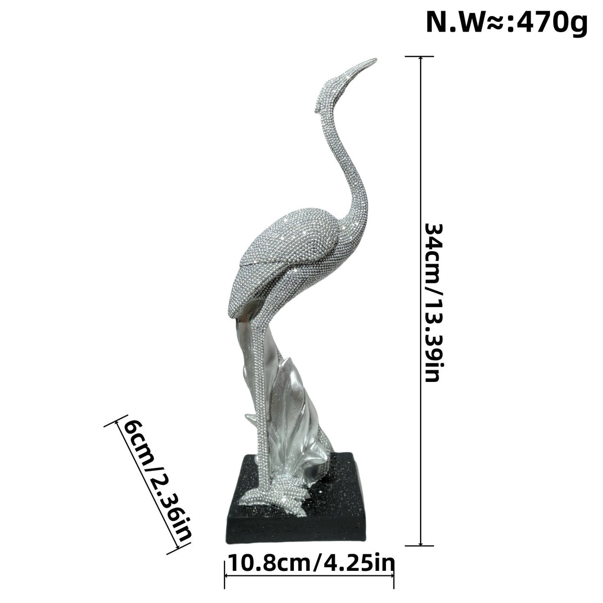 Shiny Parrot Figure on Log | High & Bury