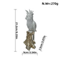 Shiny Parrot Figure on Log | High & Bury