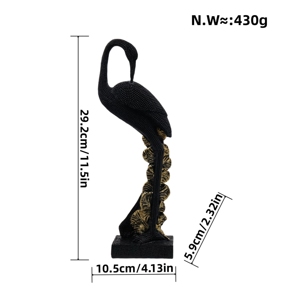Shiny Parrot Figure on Log | High & Bury