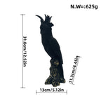Shiny Parrot Figure on Log | High & Bury