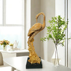 Shiny Parrot Figure on Log | High & Bury