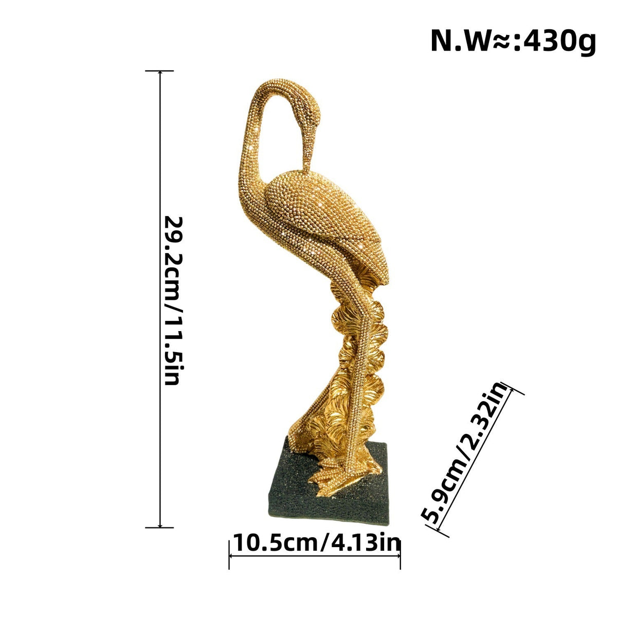Shiny Parrot Figure on Log | High & Bury