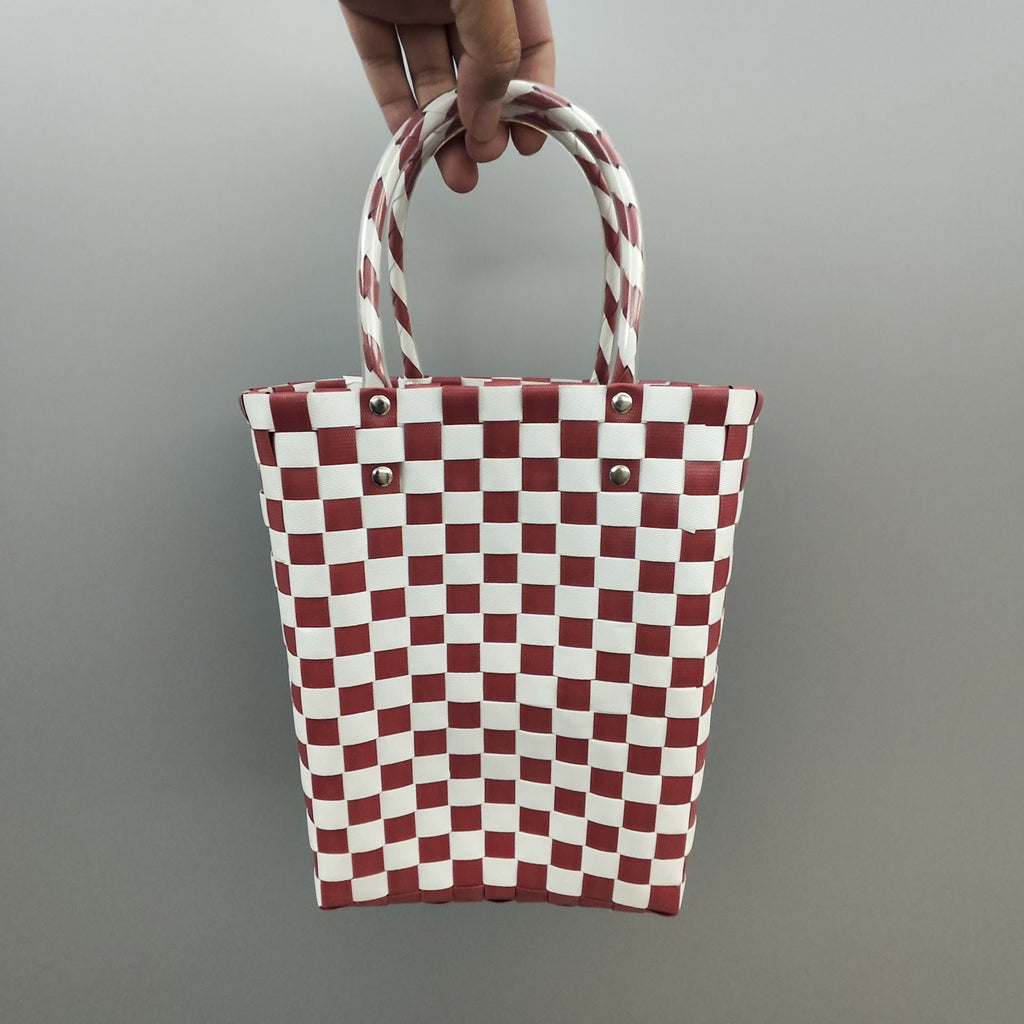 Shopping Bag Black Lilac White | High & Bury