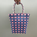 Shopping Bag Black Lilac White | High & Bury