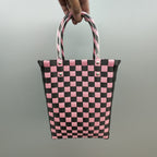 Shopping Bag Black Lilac White | High & Bury