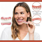 Silicone Denture Set for Upper and Lower Teeth, Reusable and Easy to Clean