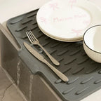 Silicone Dish Drying Mat, Heat-Resistant, Non-Slip and Rollable, view 5