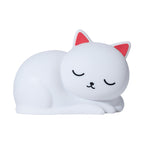 Silicone Sleeping Cat LED Night Light with Touch Dimming USB Rechargeable | High & Bury