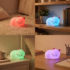 Silicone Sleeping Cat LED Night Light with Touch Dimming USB Rechargeable | High & Bury